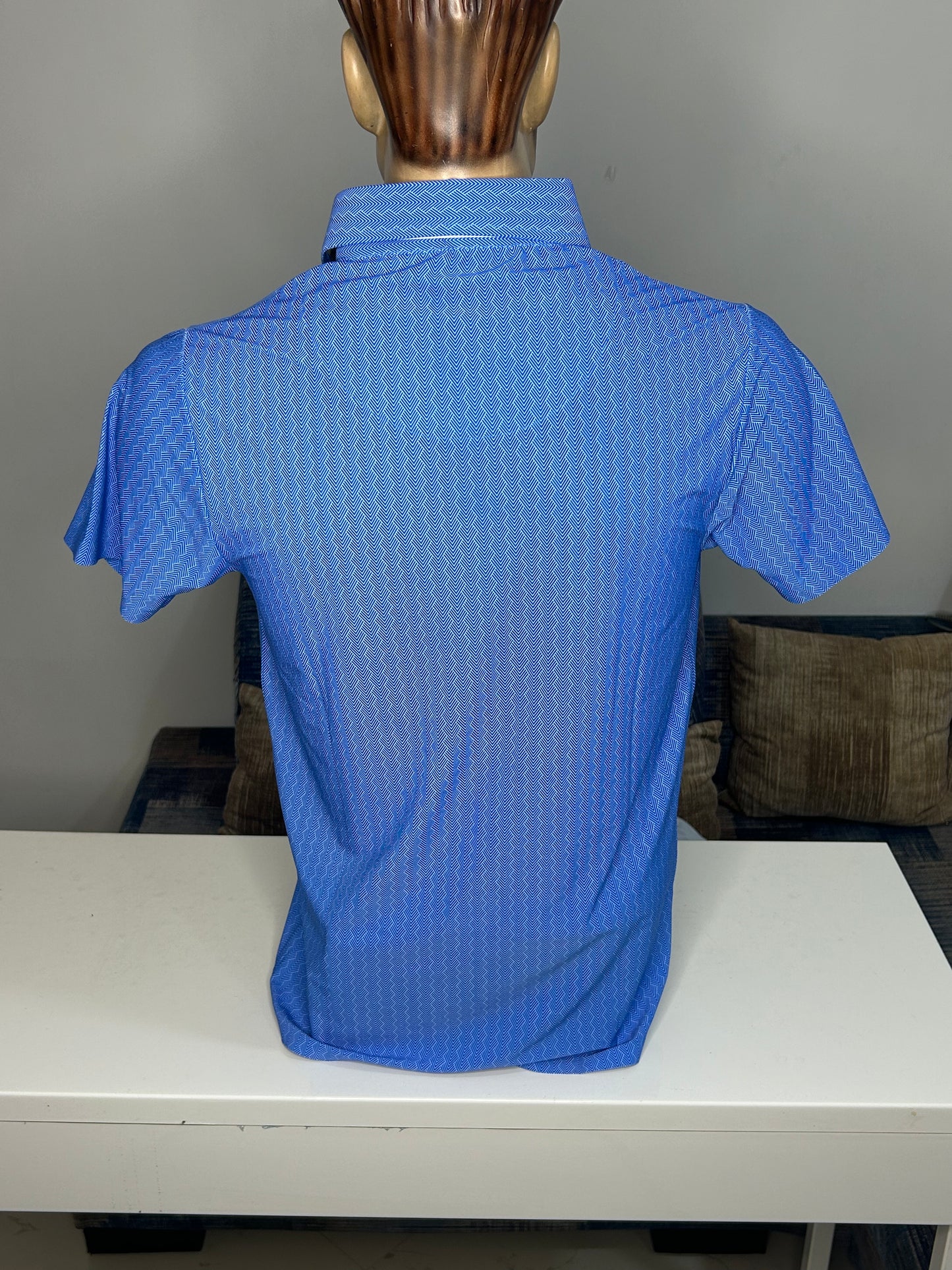 Blue Geometric Pattern T-Shirt